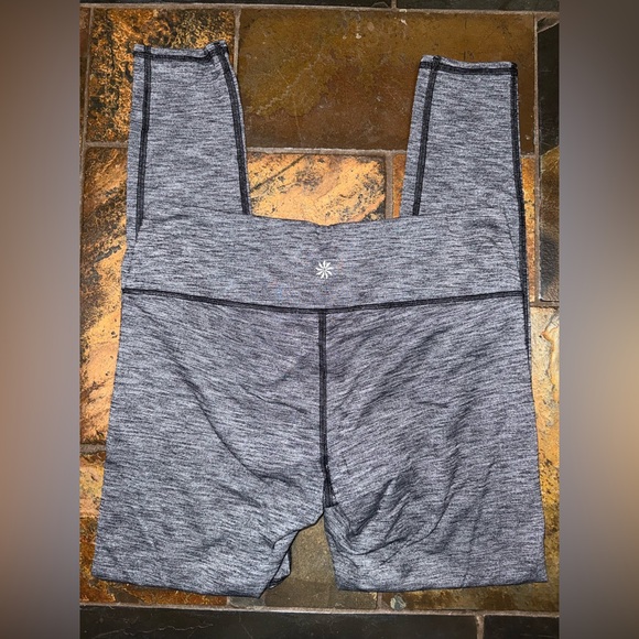 Athleta Women’s Heathered Gray Athletic‎ Leggings Size Medium - Picture 3 of 4